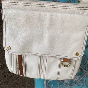 Fossil shoulder purse bag cream tan